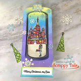 Slimline Snow Globe Pop Up Card Metal Craft Die with Interactive Spinner