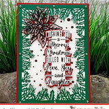 Hot Foil Christmas Sentiment Coordinating Metal Craft Die