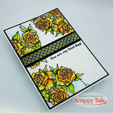 Rose Petals 6x6 Stamp Set with Coordinating Metal Dies