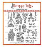 6x6 German Winter Village Stamp