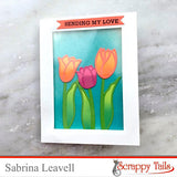 Outlined Tulip Assortment Two Layered Metal Dies