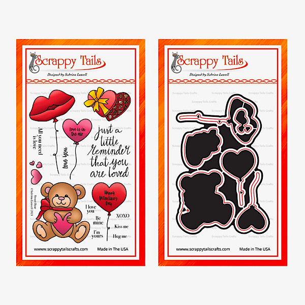 Sweet Bear 4x6 Stamp Set with Coordinating Metal Dies