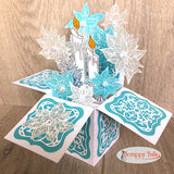 6x6 Candle Light Poinsettia Stamp